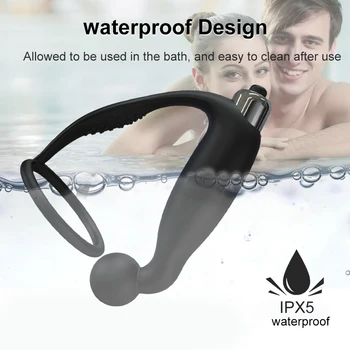 Male Prostate Massager Anal Plugs Vibrator Silicone Butt Plug For Men buttplug Delay Ejaculation Ring Vibrators Sex Toys For Men 6