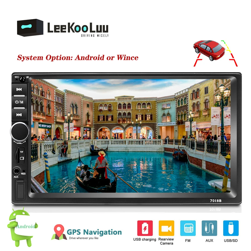 LeeKooLuu 2din Android Автомагнитола Bluetooth " HD плеер Автомобильный аудио gps навигация Wifi Автомобильный мультимедийный плеер для VW Kia