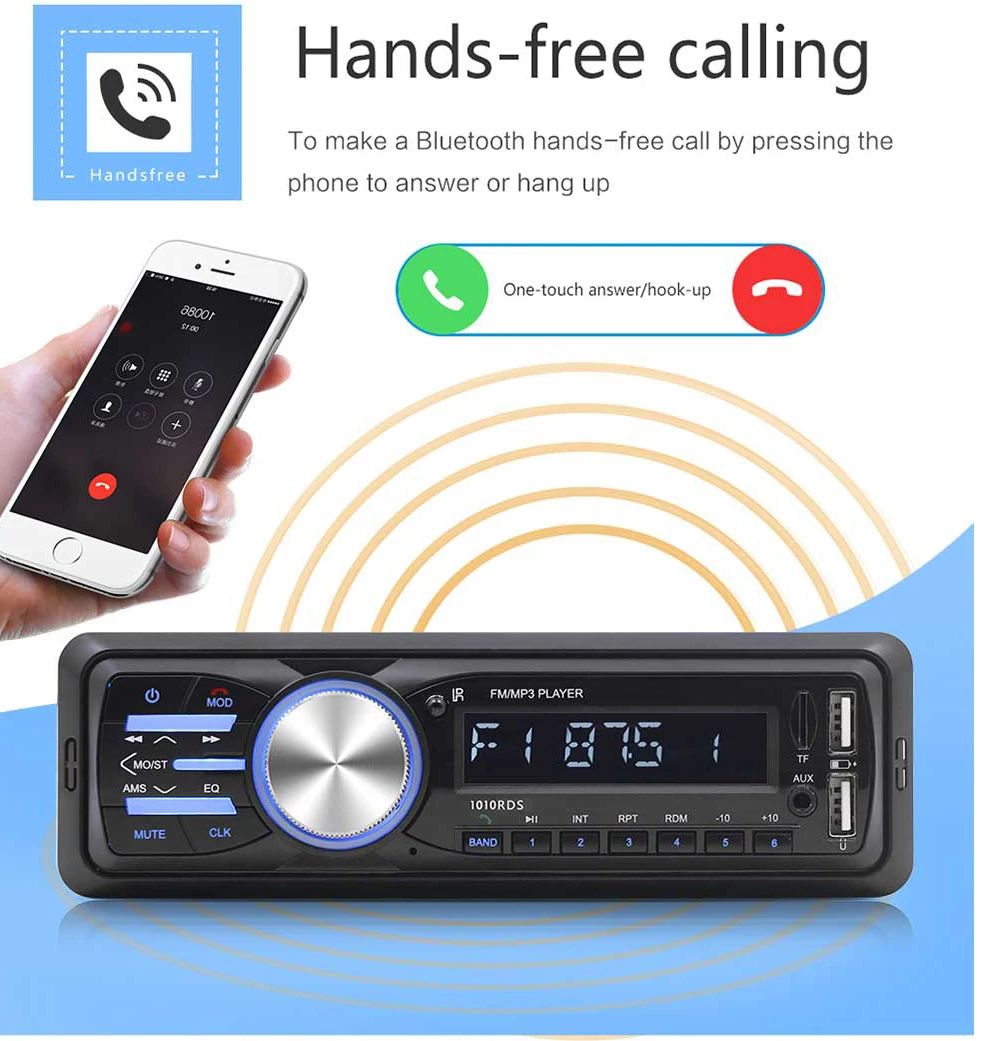 Универсальный 12V автомобиль грузовик Bluetooth зарядки MP3 плеер карты управления по радио преобразования