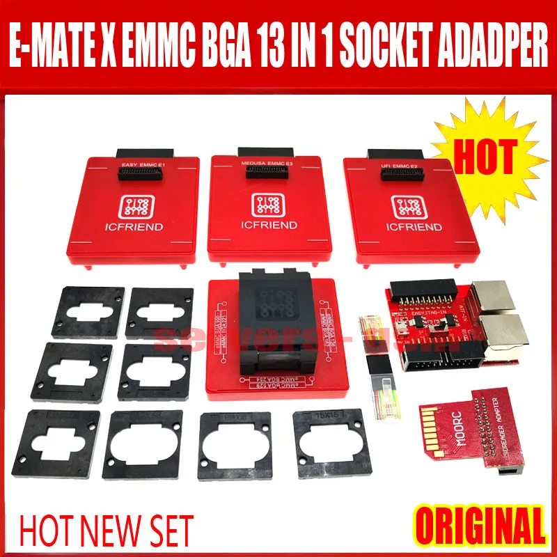 2020 Новый адаптер для разъема ICFRIEND E mate X EMMC BGA 13 в 1 поддержка BGA100/136/168/153/169/162/186/221