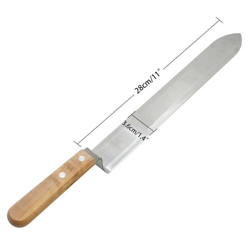 Beekeeping Tool Serrated Blade Bee Honey Knife Stainless Steel 40Cm Bee Hive Scraper Uncapping Apiculture Beekeeper Supplies