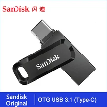 SanDisk USB флэш-накопитель OTG USB Flash Drive 3,1 Тип-C, объемом памяти 32 Гб или 64 Гб до 150 МБ/с. Pendrive 128 ГБ флэш-накопитель 256 Гб мобильный телефон или планшет, даже во время отдыха на природе ПК SDDDC3
