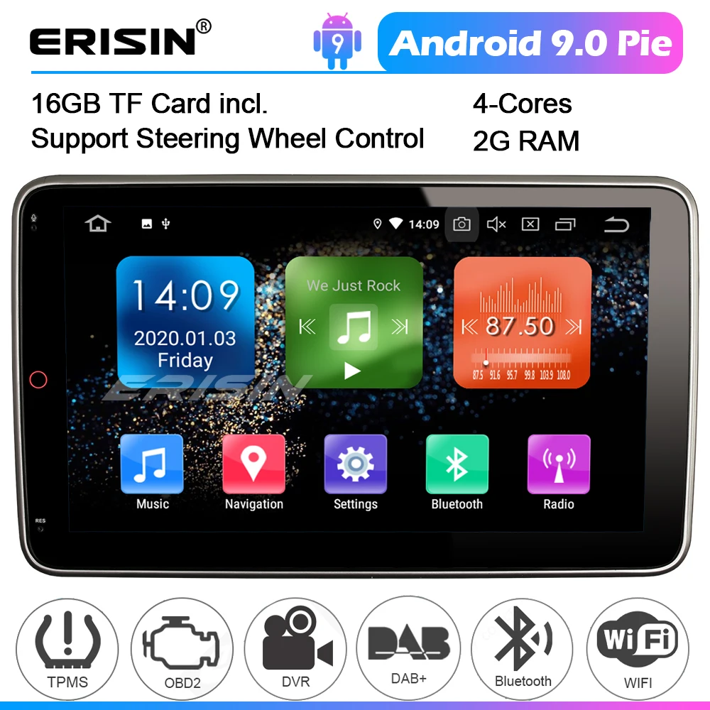 1123 Car stereo for Universal Double 2DIN Carplay Bluetooth 5.0 Android 9.0 DSP 10.1 Inch IPS Screen GPS Radio Autoradio | Автомобили и
