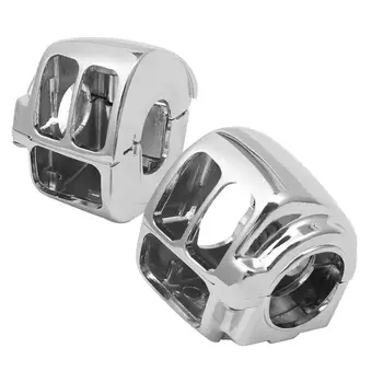 

Chrome Switch Housing Cover For Harley Dyna Softail Wide Glide Fatboy Sportster XL 883 1200 FXD 02-10