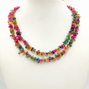 

Lily Jewelry Tourmalines color Crystal Long Necklace for Women STOCKSALE