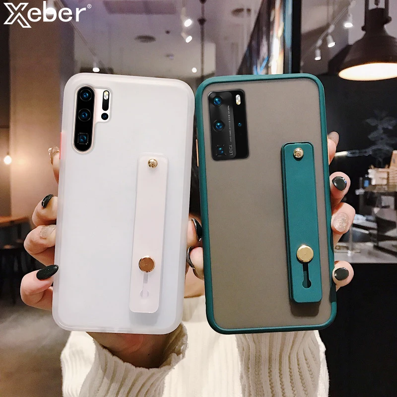 Чехол-подставка для Huawei P40 Lite P30 Pro Mate 40 20 30 Honor V40 9X прозрачный матовый
