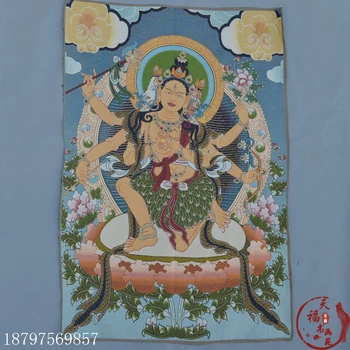 

christmas Thangka Zangka brocade silk painting Tibetan Buddha cloth painting halloween