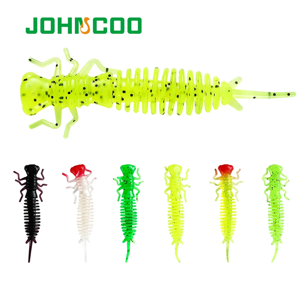 JOHNCOO 6 шт. мягкие приманки из личинки 85 мм 4 5 г искусственная рыболовная приманка