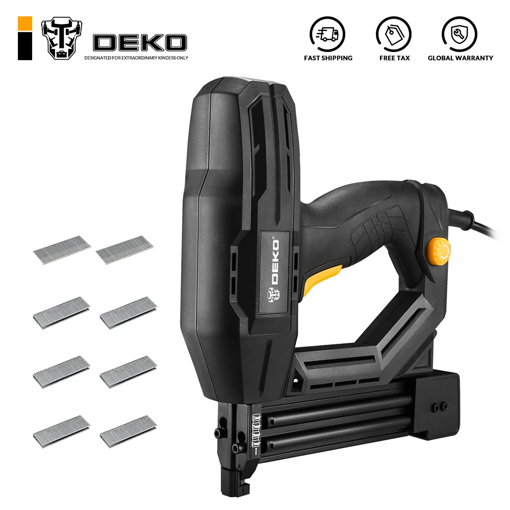 Deko Dket02 Electric Tacker And Stapler Furniture Staple Gun For Frame With Staples Woodworking Tool Nail Guns Aliexpress