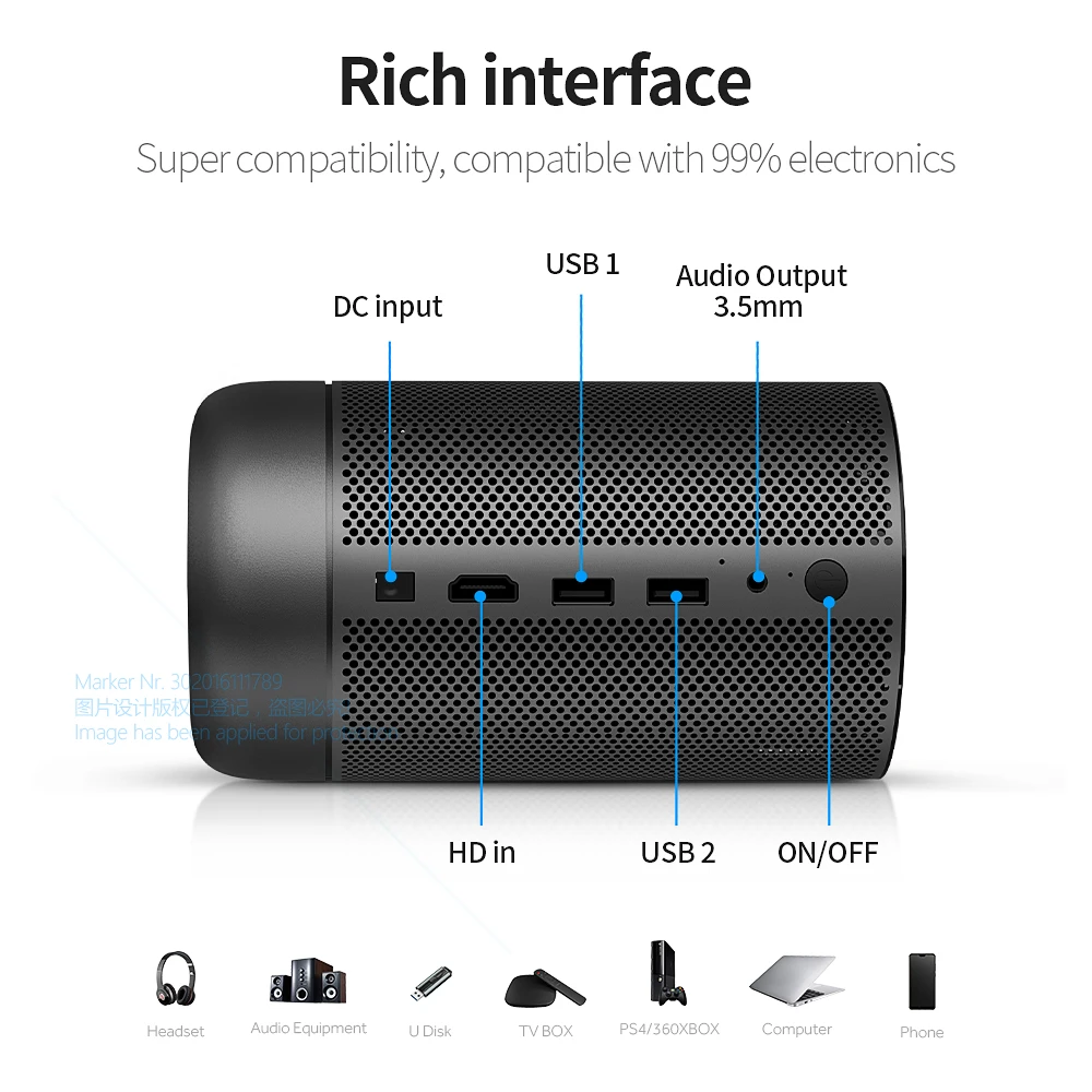 AUN DLP проектор 1080p Full HD Родной Разрешение Android 7 1 5G WI FI 8000 мА/ч Батарея 3D мини 4k