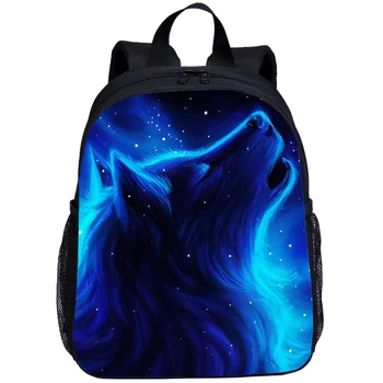 

Animal Galaxy Wolf Backpack For Baby Boys Daypack Girls Rucksack Children Infant School Bag Student Backpack Kids Casual Bookbag