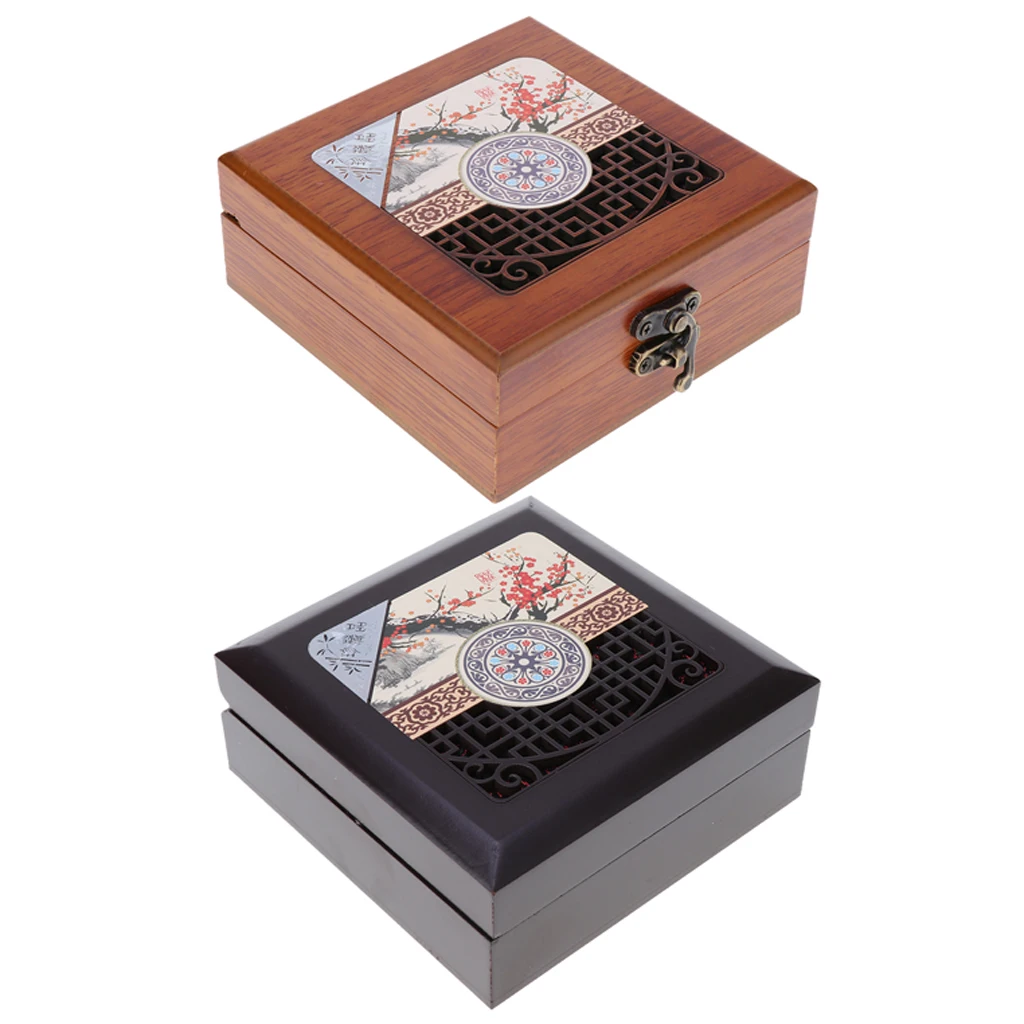 Delicate Wooden Bracelet Storage Box Jewelry Packaging Case, Square Wood Gift Box Showcase Jewelry Display