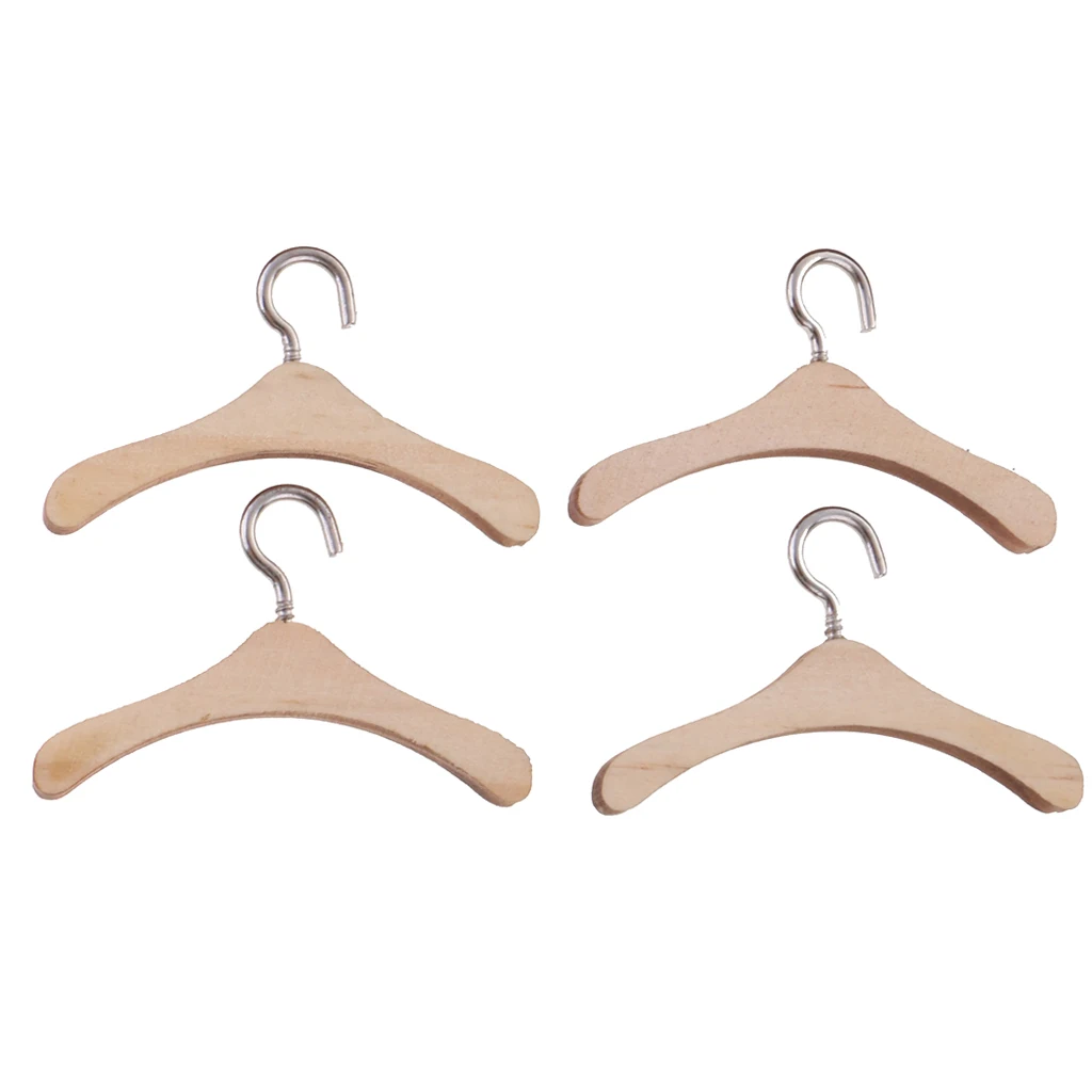 10 PCS Wooden Metal Hook Clothes Hanger for 12'' Neo  Blythe Dolls Fairy House Kits