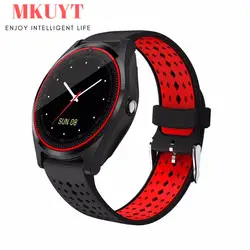 MKUYT V9 Bluetooth Smart часы устойчивое телефон с Камера TF слот sim-карты ремешок сменный для Android и iPhone смартфонов