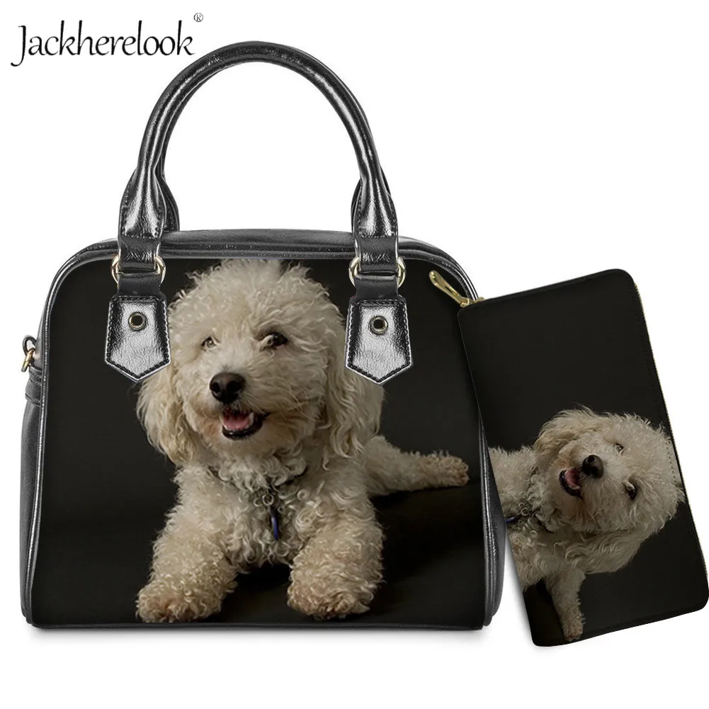 Jackherelook Female Shoulder Bag Cute Dog Pattern Messenger Bag for