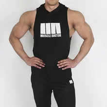 Muscle Brother, стиль, летний Повседневный жилет в Корейском стиле, мужской спортивный жилет с капюшоном для фитнеса, одежда