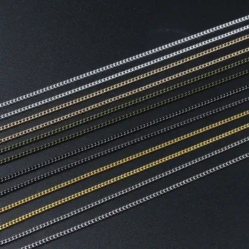 

5m/lot Silver KC Gold Gun black Antique Bronze ColorAlloy Metal Cable Link Chain for Necklaces Bracelets Diy Jewelry Making