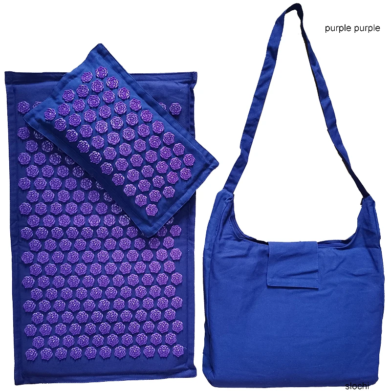 Nature Linen Coconut Palm Massage Lotus Spike Acupressure Mat Cushion Yoga Mensaje Messaggio Acupuncture Point Sting Mat
