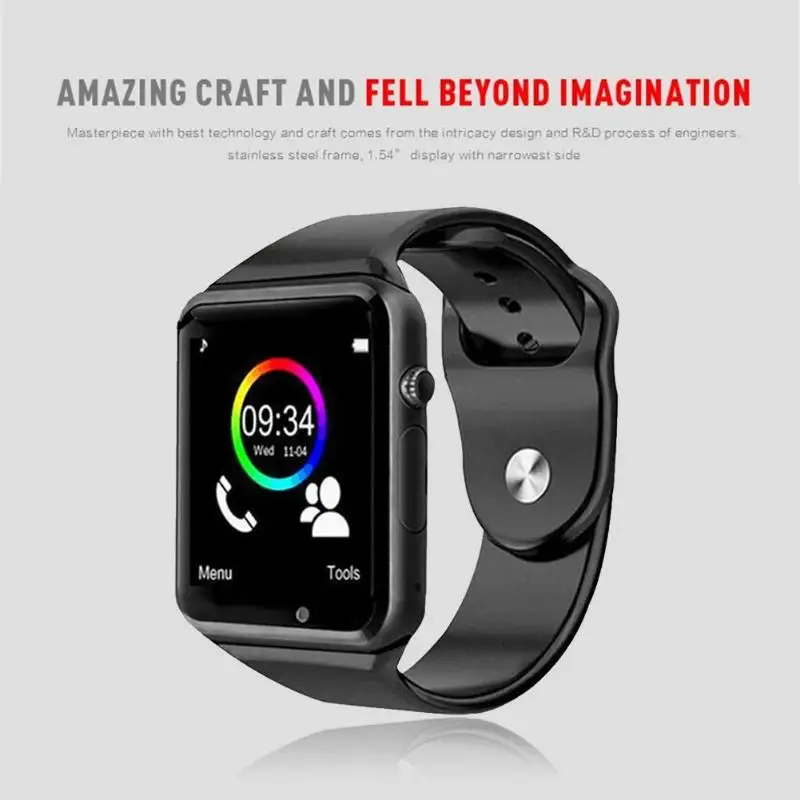 A1 Bluetooth 3,0, ЖК-экран, умные часы, Handsfree, браслет, поддержка SIM, TF карта, анти-потеря, напоминание, двусторонний поиск, запись звонков