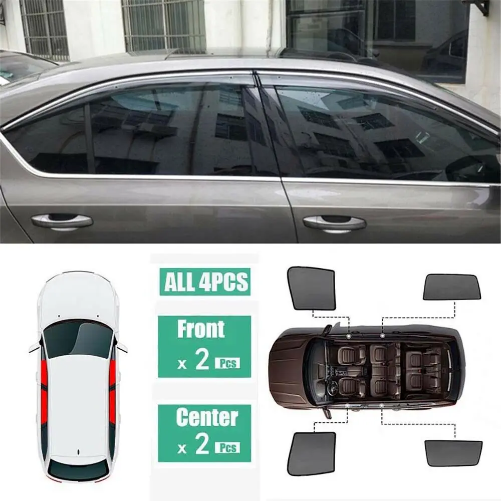 

For Skoda Octavia 4Pcs Window Sunshade UV Ray Protector Mesh Block Privacy Visor
