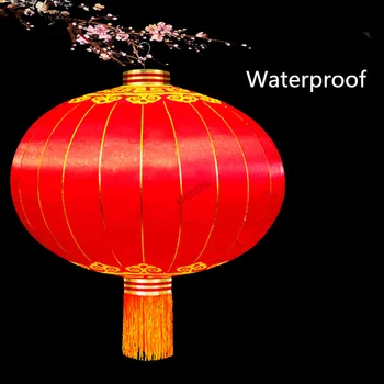 

Traditional Chinese Silk Cloth Lantern Round Big Red Lantern New Year Chinese Spring Festival Decoration Advertising CD50 W05