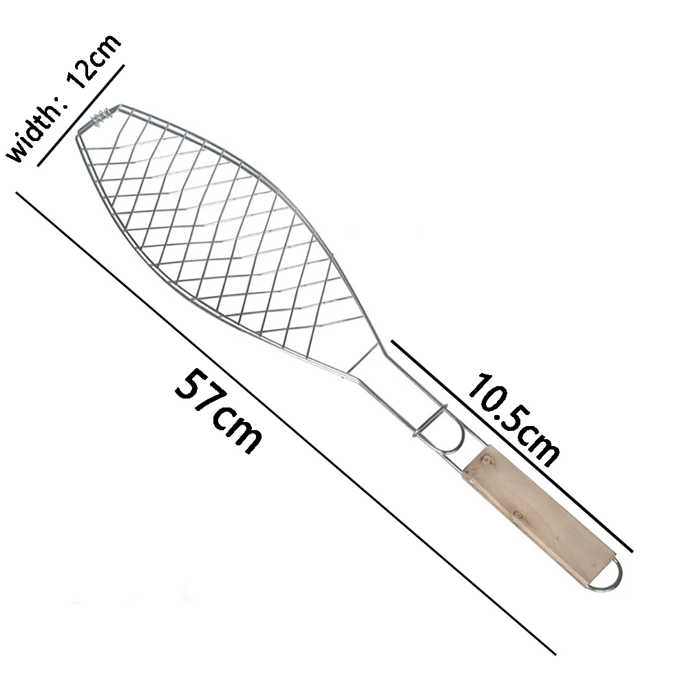 Портативный рыбный гриль, корзина для барбекю, инструмент для курицы, мяса, гибкая антипригарная овощная сетка, сделай сам, для жарки и барбекю со складной ручкой