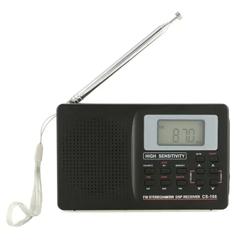 

Mini FM Radio Portable Radio Receiver Support FM/AM/SW/LW/TV Sound Full Frequency Radio Receiver Support Alarm Clock for Elderly