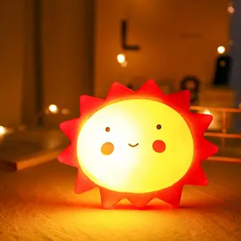 

LED Sun Night Light Silicone Portable Cute Little Sun Shape Decoration Light For Children Room Gift Bedroom
