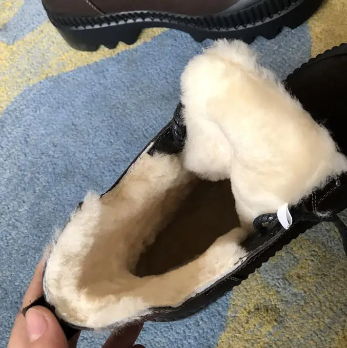 Зимние ботильоны; женские ботинки из овчины; Botas Mujer; зимние ботинки; Bota Feminina; Роскошная обувь; женская кожаная обувь; sapato feminino zapatillas mujer