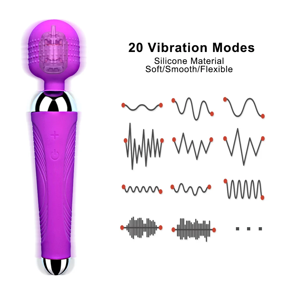 Wireless Dildos AV Vibrator Magic Wand for Women Clitoris Stimulator USB Rechargeable Massager Sex Toys for
