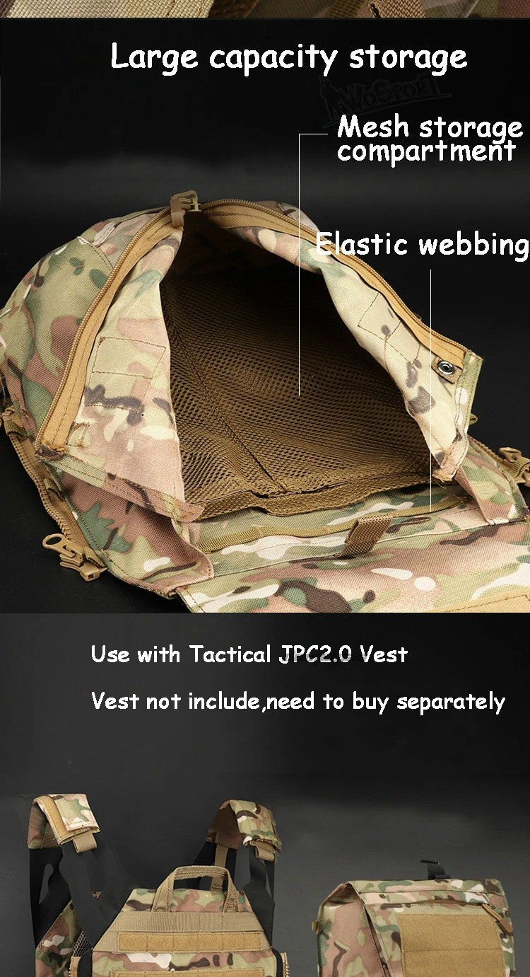 Molle военный жилет на молнии сумка тактическая JPC 2,0 жилет на молнии панель пластина несущая сумка 1000D нейлоновая охотничья сумка