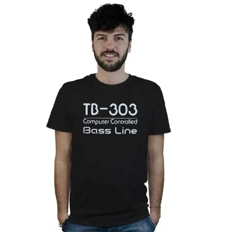 Футболка tb 303 bass line dj футболка черного цвета music acid house techno dance | Мужская одежда