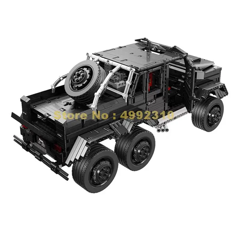 J901 3300 шт. техника g63 6х6 внедорожных вездеход внедорожник автомобиль со светодиодной конструкторных блоков, Детские кубики, игрушки