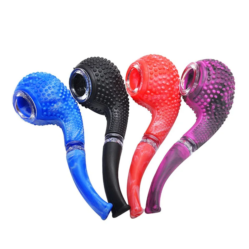 

Silicone Pipe Environmentally Friendly Colorless And Odorless Glass Smoky Pot Removable Particles Around Tobacco Smoking Tool