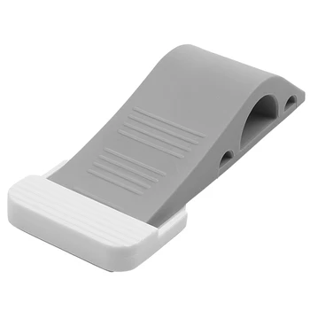 

3x Decorative Door Stopper With Free Bonus Holders, Door Stop Works on All Floor Surfaces, Premium Rubber Door Stops Gray White