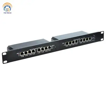 POE World Ethernet switch 10/100/1000mbps poe switch 48V 24V modeA modeB rack-mount connector 1 uplink 7 poe port 1