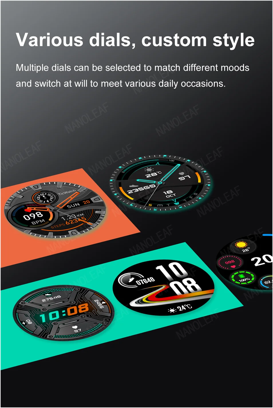 Smart Watch Sport Men Make Answer Call Business Digital Wristwatch with Music Player App Message Reminder Fitness Tracker