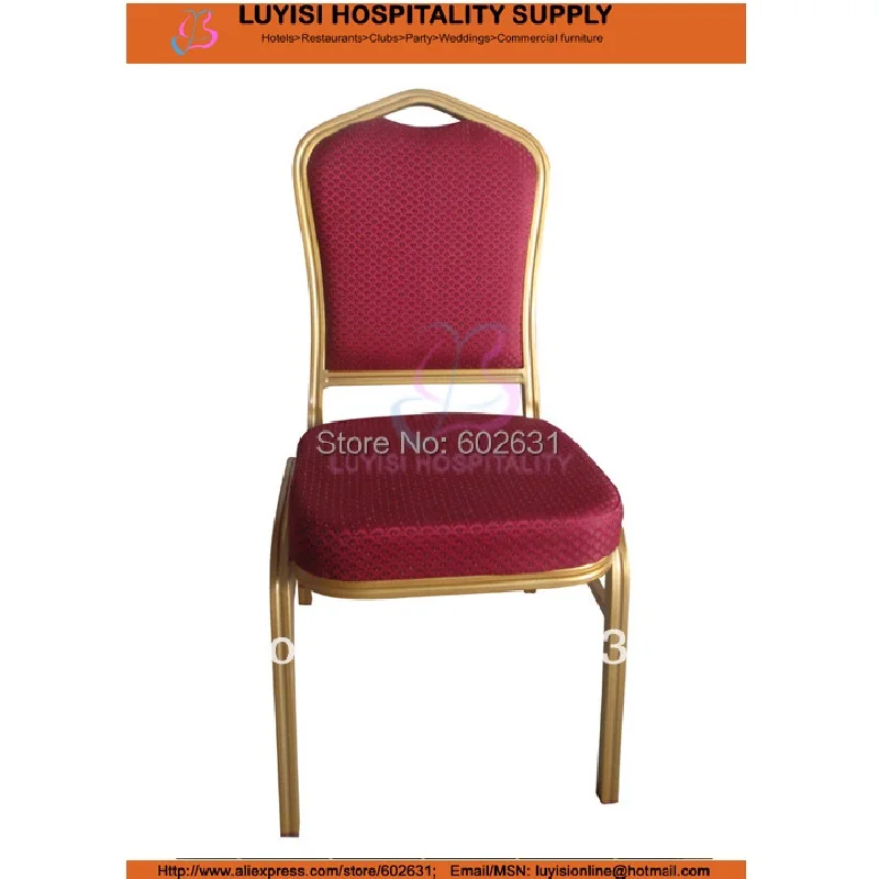 

Painted Red Fabric Aluminum Frame Stacking Banquet Chair