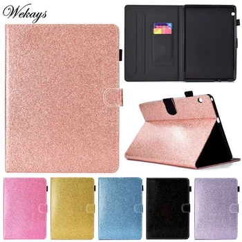 

Wekays For Huawei T3 9.6 Honor Play Pad 2 Glitter Bling Leather Fundas Case For Huawei MediaPad T3 10 AGS-W09 AGS-L09 Cover Case