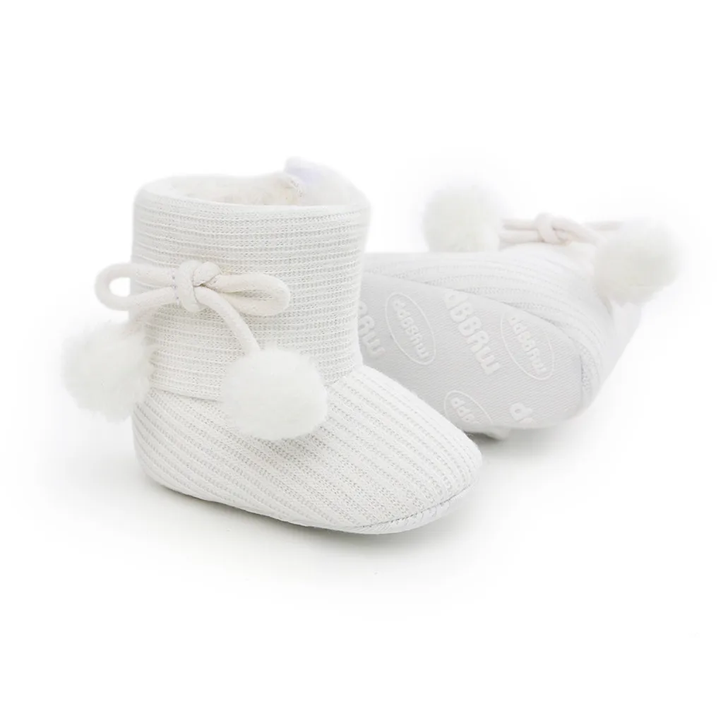 TELOTUNY Newborn Baby Booties Lovely Warm Butterfly-knot Mixed Colors Girls Winter Toddler First Walkers Infant Crib Shoes 1010