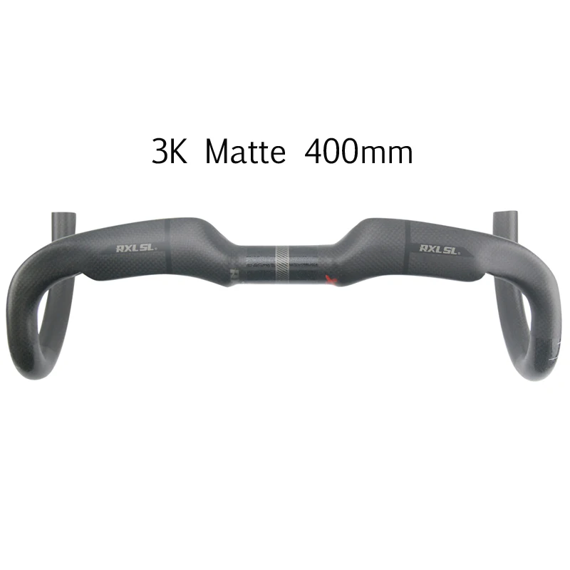 3K Matte 400mm Руль из углеродного волокна, 31,8 мм RXL SL, руль для шоссейного велосипеда, руль черный труба из углеродистого волокна 3 K/UD матовый руль велосипеда 400/420/440 мм падение руль - Цвет: 3K Matte 400mm