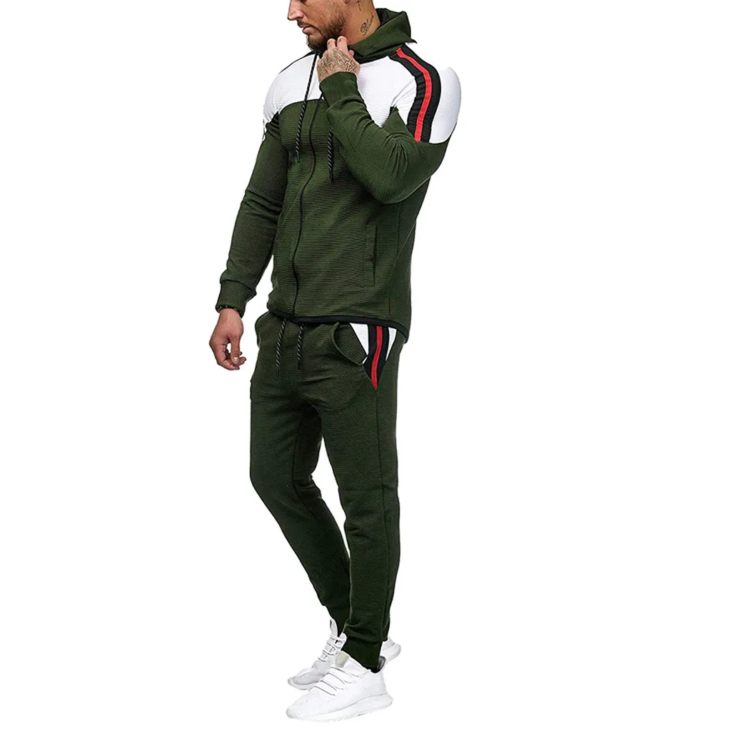 Осенний брендовый спортивный костюм, мужской костюм, мужские толстовки с капюшоном, наборы, мужская спортивная одежда для бега, мужской спортивный костюм, наборы 7,31 - Цвет: AG
