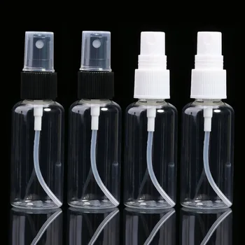 

4pcs 30ml Portable Transparent Empty Mini Spray Bottle with 4pcs Funnel Set Mini Refillable Containers