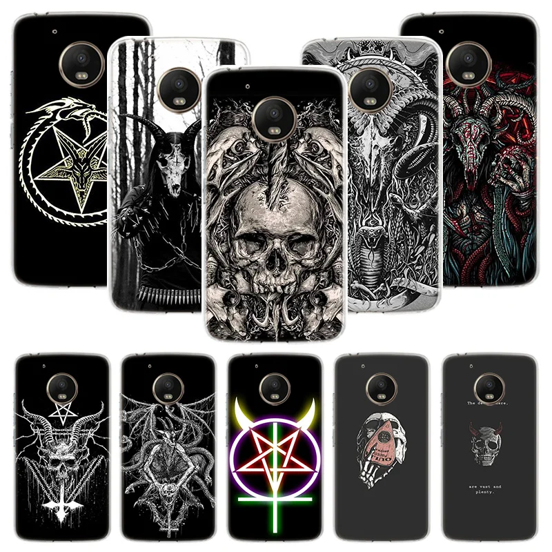 Чехол с козьей головой сатаны для Motorola Moto G8 G7 G6 G5S G5 E6 E5 E4 Plus G4 Play Power X4 One Action Phone Cover