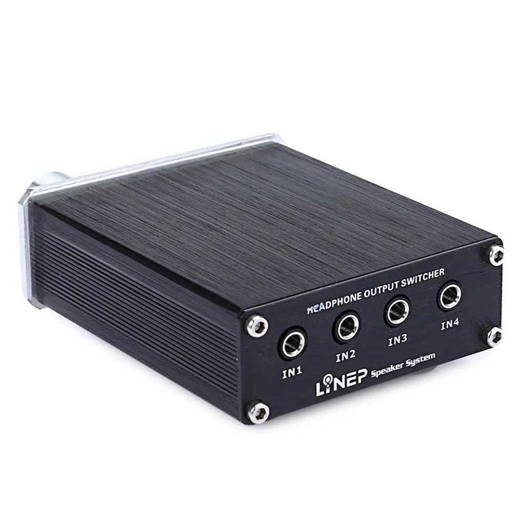 A985 4 Input 4 Output Audio Signal Switcher MP3 Headphone Switch for Television DVD VCDTV Headphone Audio Signal Switch Switcher