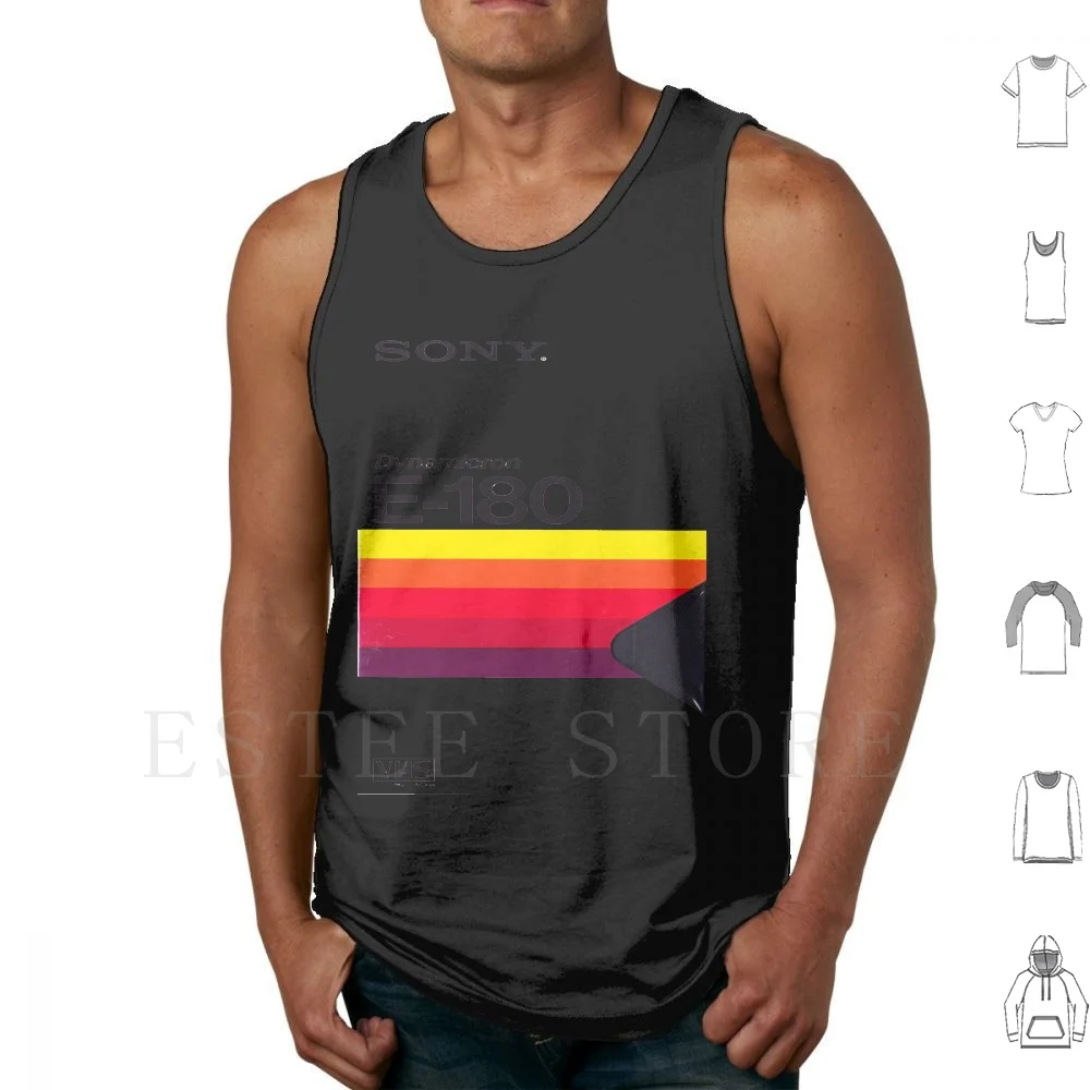 Dynamicron Canotte Gilet Senza Maniche Vhs Vaporwave Estetica Betamax Cassetta Vintage Dinamicron Speciale 80S 1980S Walkman