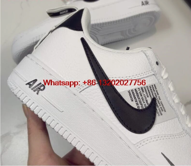 Air Force 1 One Low 07 Lv8 Utility черно-белая женская и мужская Обувь Af1 кроссовки