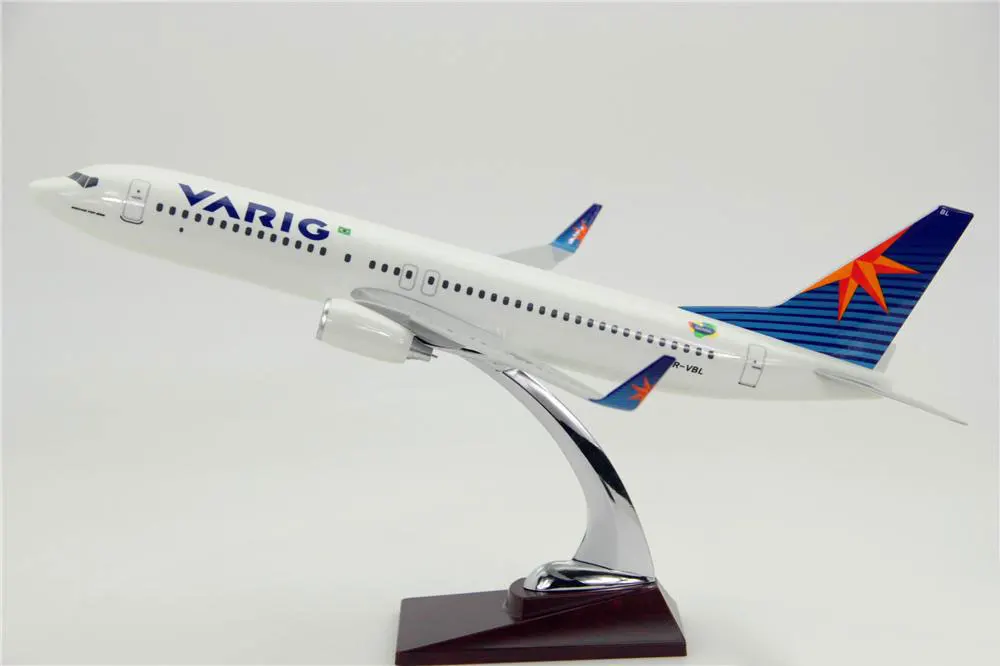 40 см Бразилия VARIG Airways Boeing B737-800 модель самолета смола с подставкой изысканный подарок украшения дома