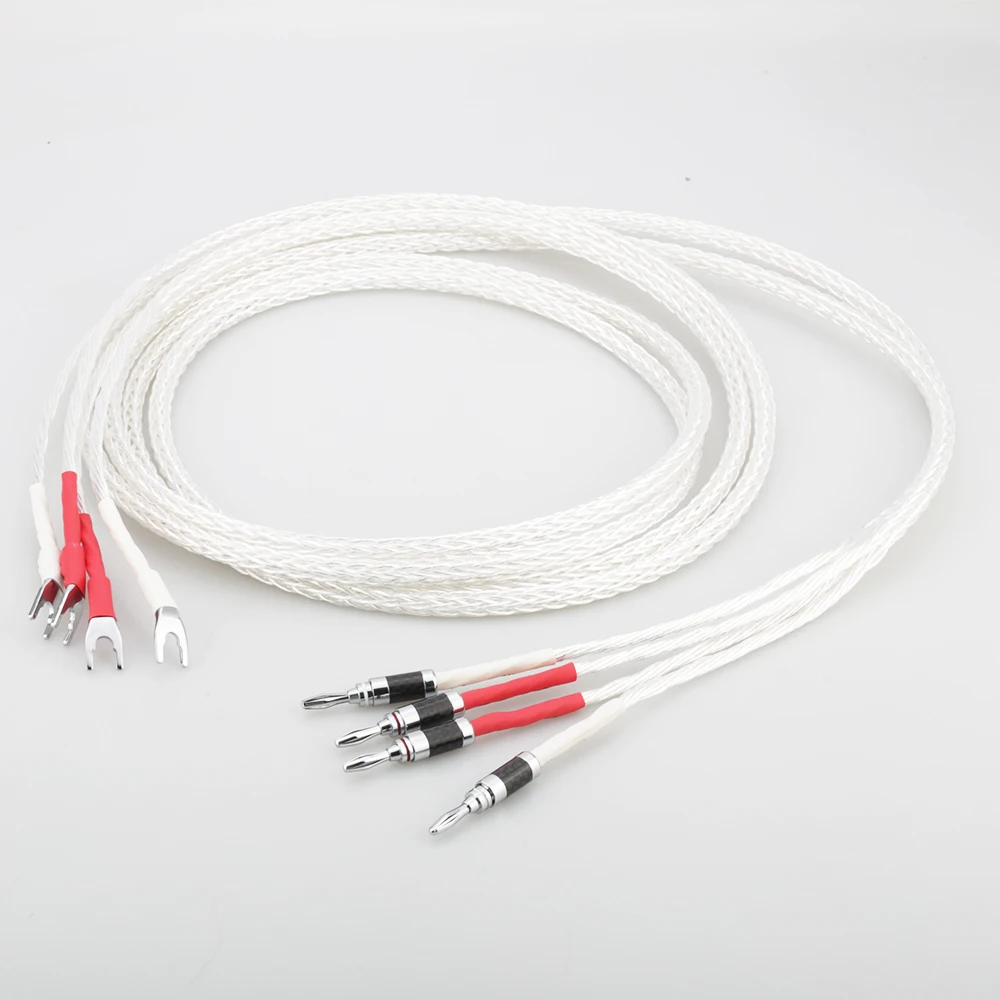 Audiocrast пара 8ag чистый посеребренный OCC Hifi Акустический кабель Hi end провод динамика