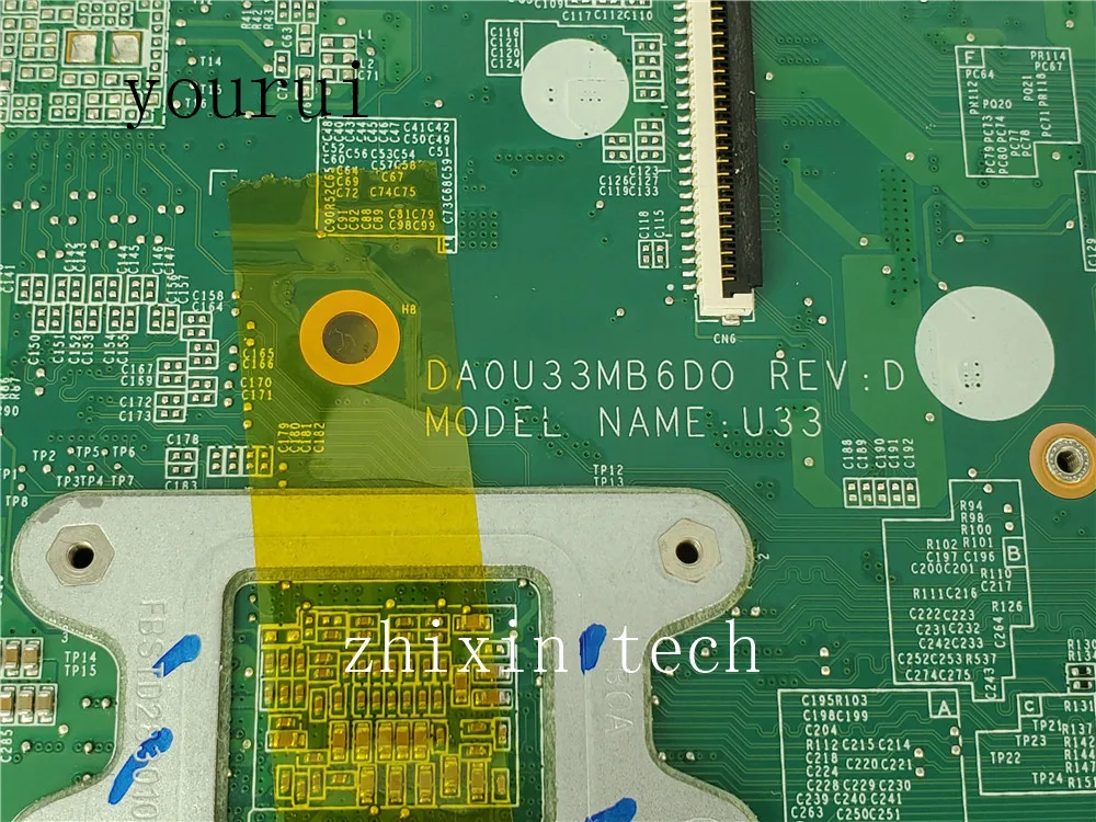Yourui для hp 14-B 15-B серийная материнская плата для ноутбука DA0U33MB6D0 с i3-3217U cpu тест работает идеально